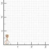 Diamond Knot & Pearl Drop Earrings