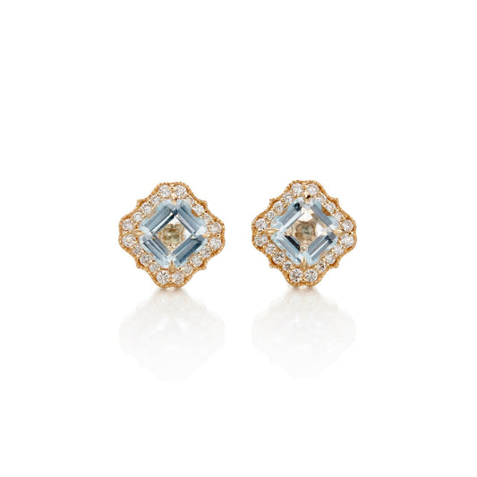 Doves Swiss Blue Topaz & Diamond San Marco Earrings