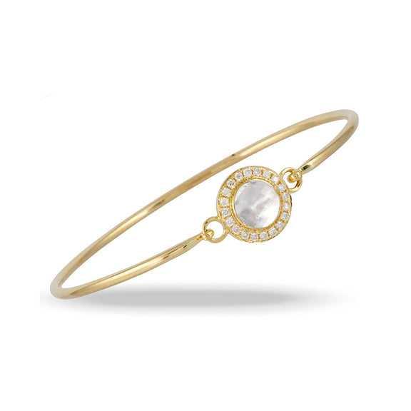 Doves Mother-of-Pearl & Diamond Bangle