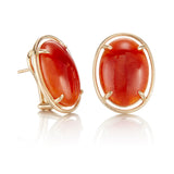 Peninsula Earrings in Red Jade