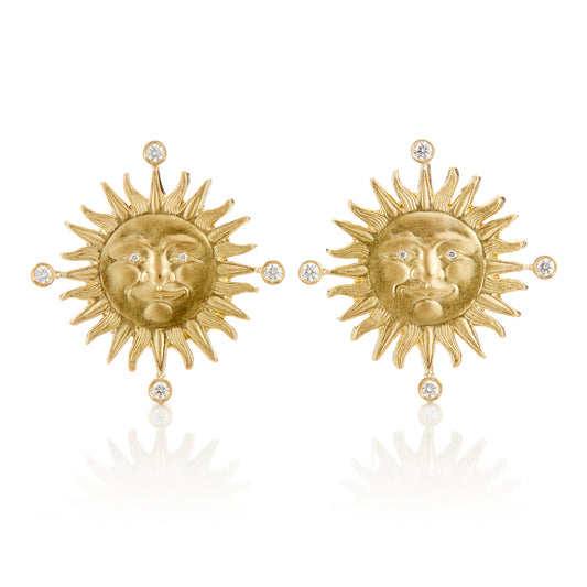Anthony Lent Sunface Earrings
