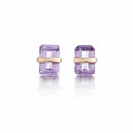 Melissa Joy Manning Bezel-Wrapped Amethyst Stud Earrings