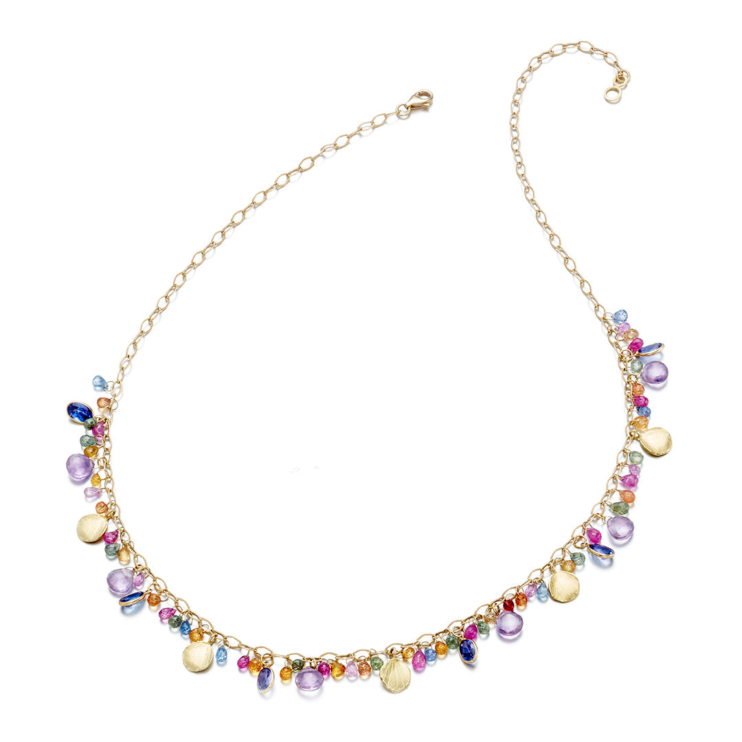 Barbara Heinrich Multi-Stone Rainbow Drop Necklace