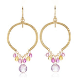 Barbara Heinrich Sapphire & Amethyst Drop Ring Earrings