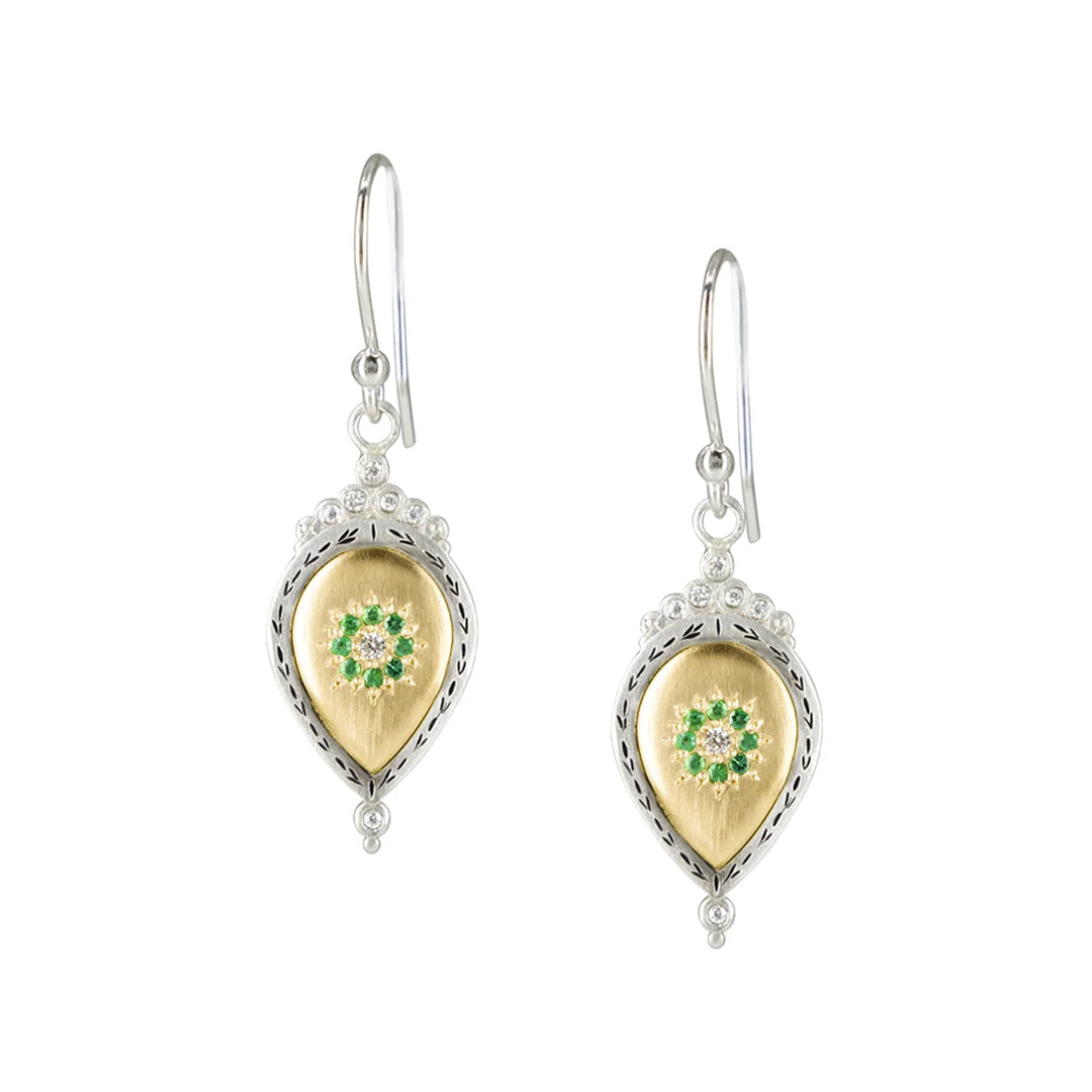 Adel Chefridi Emerald & Diamond Melody Earrings