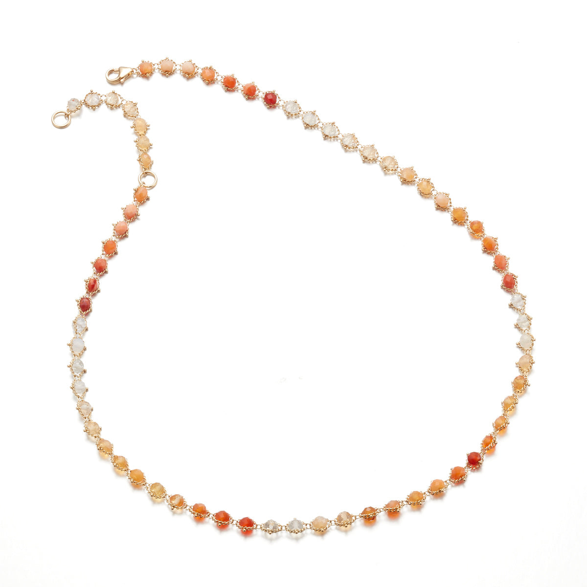 Amáli Fire Opal Woven Necklace