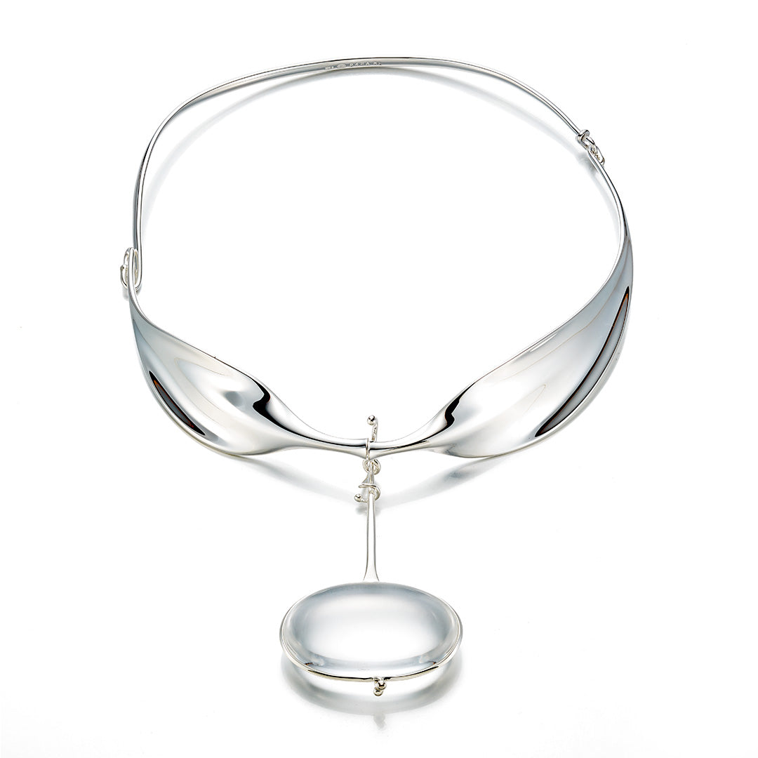 Georg Jensen Torun Rock Crystal Pendant Necklace