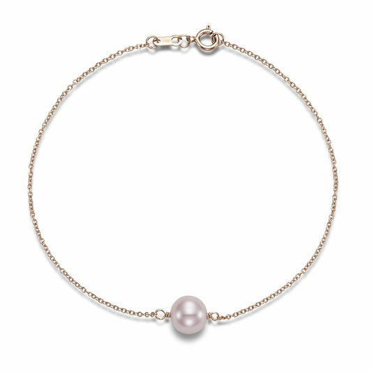 7mm Pink Pearl Single Station Bracelet