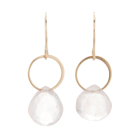 Rose Quartz Drop Earrings