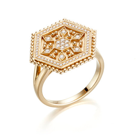 Doves Diamond Byzantine Ring