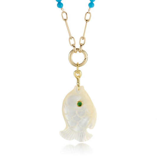 Mother-of-Pearl Fish Charm