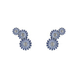 Georg Jensen Blue Daisy Triplet Earrings