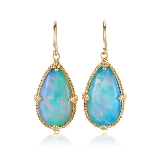 Amáli Blue Opal Teardrop Earrings