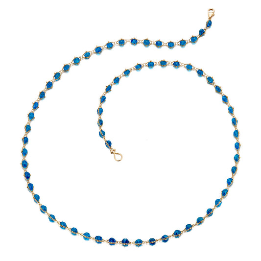 Amáli Midnight Apatite Woven Necklace