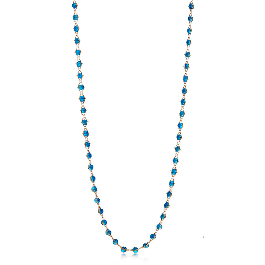 Midnight Apatite Woven Necklace