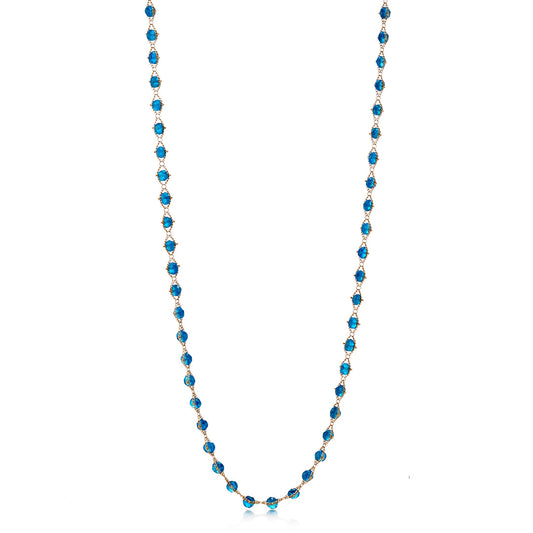 Midnight Apatite Woven Necklace