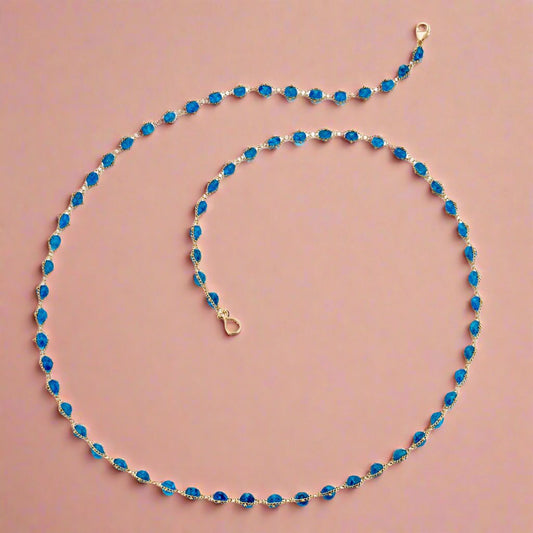 Midnight Apatite Woven Necklace