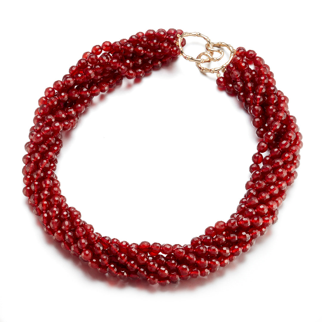 Gump's Signature Carnelian 7-Strand Twist Necklace