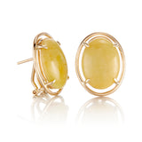 Peninsula Earrings in Yellow Jade