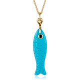 Turquoise Fish Charm
