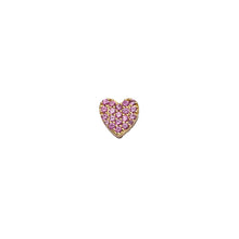 Loquet London Pavé Pink Sapphire Heart Charm