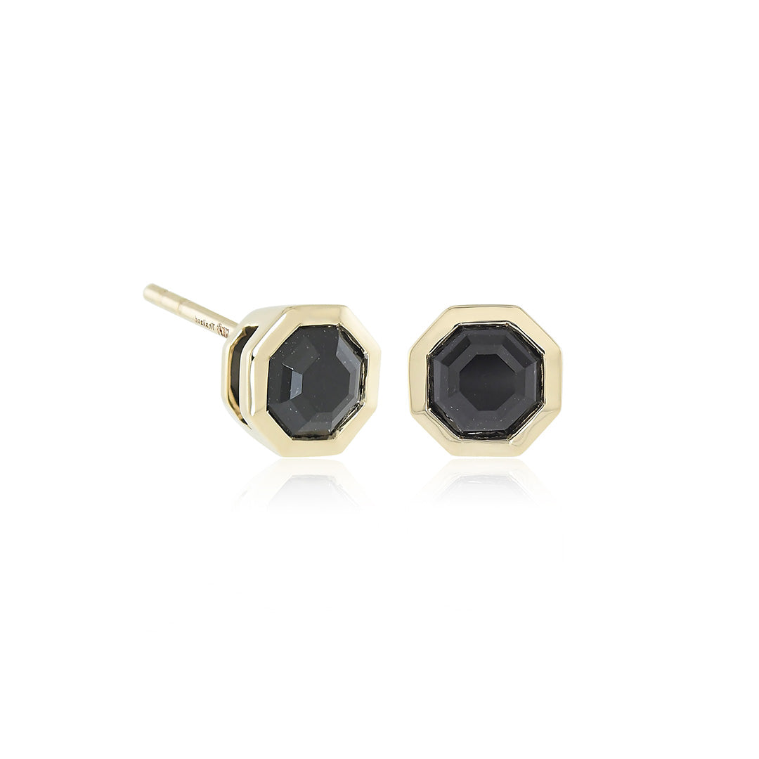 Gump's Signature Asscher-Cut Earrings in Black Jade