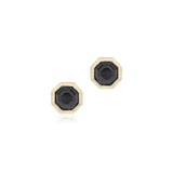 Asscher-Cut Earrings in Black Jade