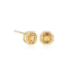 Gump's Signature Asscher-Cut Earrings in Citrine
