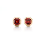 Gump's Signature Asscher-Cut Earrings in Garnets