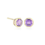 Gump's Signature Asscher-Cut Earrings in Amethyst