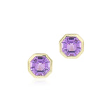 Asscher-Cut Earrings in Amethyst