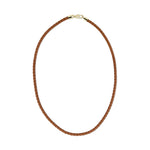 Gump's Signature Men's Braided Leather Necklace, Brown