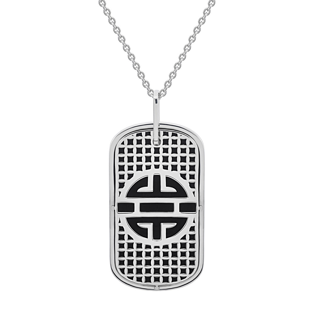 Gump's Signature Men's Shou Dog Tag Pendant Necklace