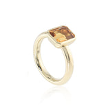 Citrine Bezel-Set Ring