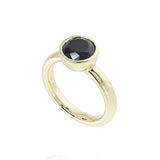 Black Jade Bezel-Set Ring