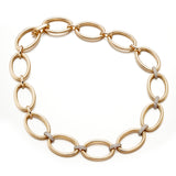Diamond Oval Link Necklace