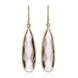 Kothari Smokey Quartz Teardrop Earrings