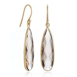 Smokey Quartz Teardrop Earrings