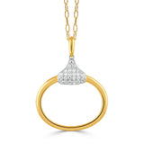 Diamond Stirrup Pendant Necklace