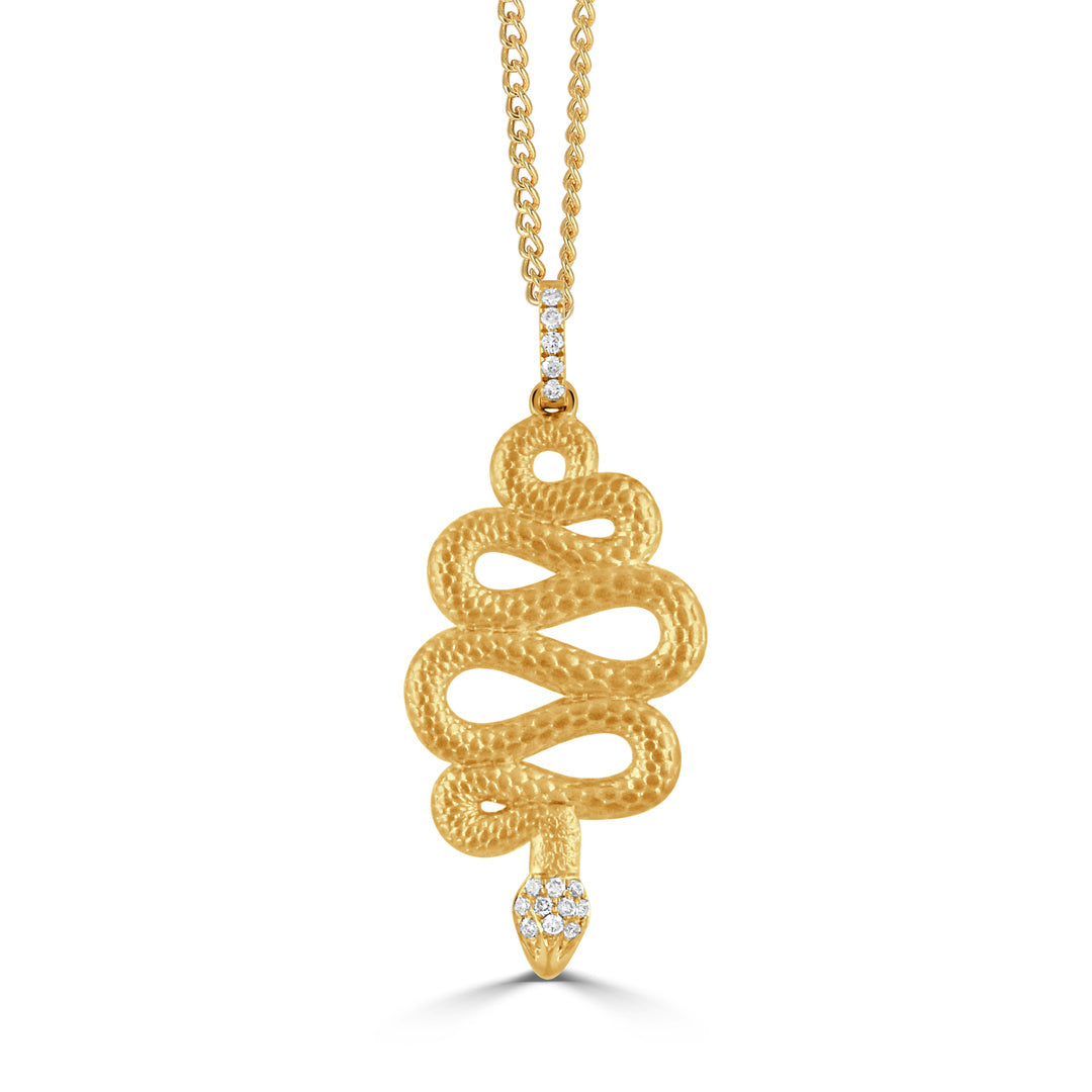 Doves Serpent Pendant Necklace