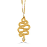Doves Serpent Pendant Necklace