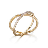 Diamond Pavé Crossover Ring
