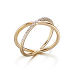 Diamond Pavé Crossover Ring