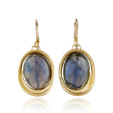Barbara Heinrich Labradorite Oval Swirl Earrings