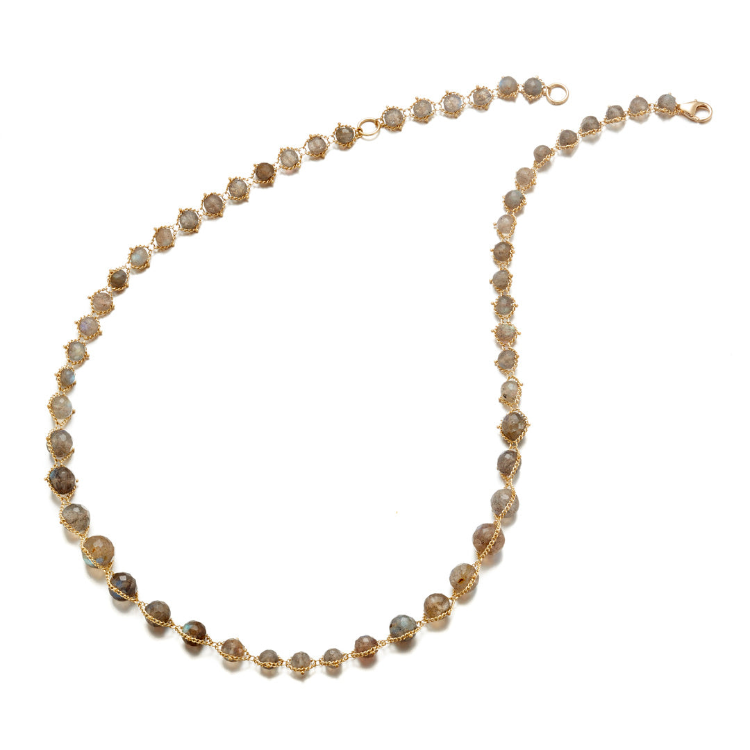 Amáli Labradorite Woven Necklace
