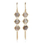 Amáli Labradorite Textile Trio Earrings