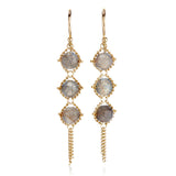 Amáli Labradorite Textile Trio Earrings