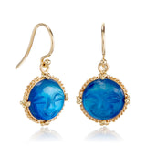 Carved Joyful Moon Earrings