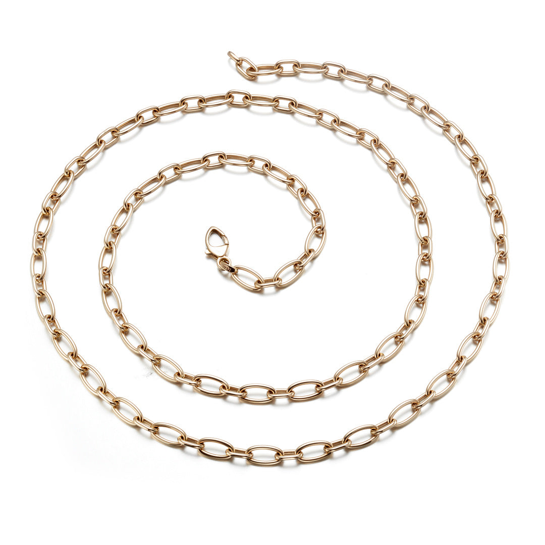 Oval Link Long Necklace