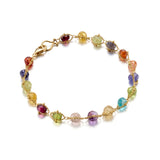 Multi-Colored Gemstone Woven Bracelet